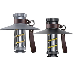 Đèn <span class=keywords><strong>LED</strong></span> chống nước IPX4 Công tắc xoay Đèn pin có thể sạc lại Pin tích hợp Silicone ABS Đèn lồng cắm trại - Product Image 1