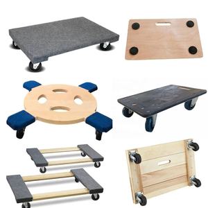 Plateforme roulante de transport de meubles, rouleaux 60*40 cm, charge 200 kg, <span class=keywords><strong>planche</strong></span> <span class=keywords><strong>à</strong></span> <span class=keywords><strong>roulettes</strong></span> avec freins, chariot de plateforme - Product Image 6