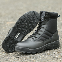 Bottes de combat tactiques à bout en acier anti-collision Bottes de sécurité pour hommes pour l'entraînement en plein air