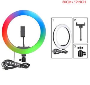 <span class=keywords><strong>2021</strong></span> nouveau 16 couleurs changement photographie en direct rvb anneau éclairage 10 pouces/26cm 12 pouces/30cm maquillage LED anneau lumière rvb - Product Image 3