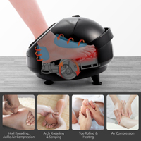 Masseur de pieds plus confortable avec chaleur, machine de massage des pieds Shiatsu avec compression d'air, chauffage par roulement