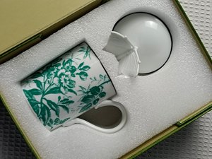 Tasse à café en céramique de haute qualité de la collection Leaves, avec sublimation, pour le bureau - Product Image 5