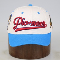 Gorra de Béisbol Moderna Azul Bebé con Visera Ligeramente Curvada, Gorras de Béisbol Blancas con Logotipo Bordado Personalizado