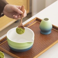 NEWELL Kit de boîte-cadeau de fabrication de matcha personnalisé japonais vente en gros de fouet et de bol en céramique rose Matcha