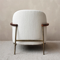 Chaise de bar moderne de luxe en velours avec pieds en métal pour usage commercial