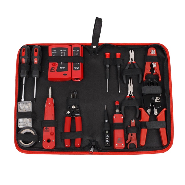 KAFUWELL H1113B 37pcs Cloth Bag Household Toolkit Electronic Electrical Tool Herramientas Electrica Set DIY Home Repair Network