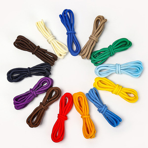 Lacets de chaussures ronds personnalisables de haute qualité 16D, largeur 4 mm, 50-200 cm, 31 couleurs, lacets en corde pour bottes - Product Image 1