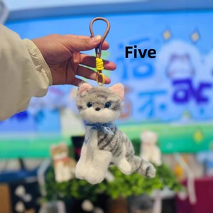 <span class=keywords><strong>Dudu</strong></span> Nouveau Porte-clés Ours Accroupi pour Princesse en Peluche de Coton PP Ultra Doux Brodé Anti-stress Cadeau de Mariage et d'Anniversaire - Product Image 3
