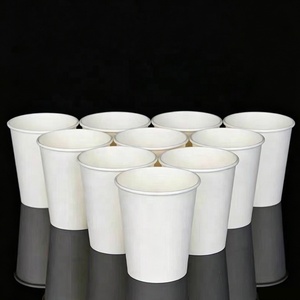 Gobelets à café jetables en papier avec couvercle, logo personnalisé, écologiques, 100% compostables, revêtement PE anti-fuite - Product Image 1