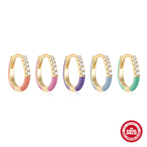 Pendientes de Plata de Ley 925 con Gotas de Aceite Irregulares, Pendientes de Verano para Mujer, Joyería de Color Ligera y de Lujo - Product Image 4