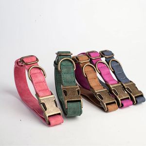 Collier pour chien personnalisé en cuir PU avec boucle serpent, étiquette nominative durable, collier d'identification de créateur pour chiens - Product Image 3
