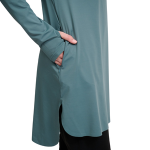 ชุดออกกำลังกายสำหรับผู้หญิงมุสลิมแบบสั่งทำพิเศษ เนื้อผ้าระบายอากาศได้ดี ทรงปกติ เสื้อกีฬาแขนยาว ชุดวอร์มไซส์ใหญ่แบบสุภาพ น้ำหนักเบา - Product Image 3