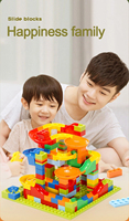 Mainan Puzzle Bangunan Antiselip untuk Anak-anak, 168 Buah Blok Bangunan Multi-fungsi, Mainan Puzzle Geser