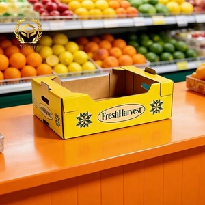 Boîtes d'emballage personnalisables en gros pour fruits frais : mangue, banane, orange, tomate, cerise, kaki, légumes, avec logos - Product Image 1