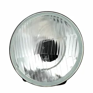 5-3/4" Plain Round Conversion Headlight Iron Glass without H4 Bulb Semi Sealed Beam For Truck And Tractor