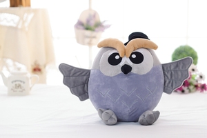 Búho de peluche de Color azul gris marrón Juguete de peluche de alta calidad Yangzhou Oem <span class=keywords><strong>10</strong></span> cm Felpa personalizada - Product Image 2