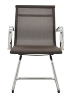 Nouvelle Chaise de Bureau Exécutive Ergonomique Tendance avec Base Chromée, Tissu en Maille Ajustable, pour Réunion, Réception, Visiteur, Invité