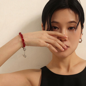 Braccialetto Portafortuna - Lussuoso ed Elegante Bracciale con Perle di Agata Rossa a Forma di Zucca - Nuovo Stile Braccialetto da Donna per il Nuovo Anno - Product Image 3