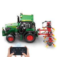 Reobrix 22015 Tractor Agrícola de Control Remoto, Modelo Modular de 1828 Piezas, Bloques de Construcción, Juguete, Regalo de Cumpleaños