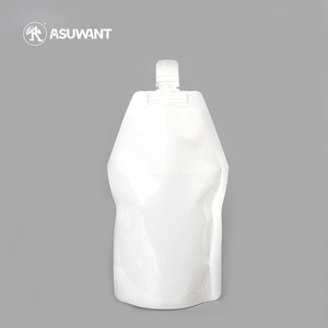 Túi Đựng Nước Uống Bằng Nhựa 300Ml 500Ml Túi Đựng Nước Ép Có Khóa Kéo Màu Trắng - Product Image 2