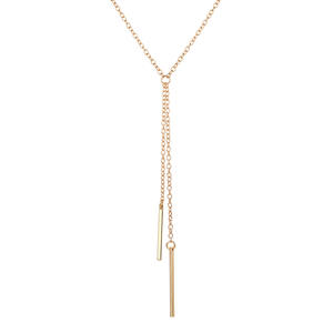 สร้อยคอโซ่ประดับพู่ยาวสำหรับผู้หญิงสร้อยคอชุบทองมินิมอลมินิมอล - Product Image 2