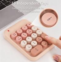 Clavier numérique sans fil Z5, touches rondes multicolores, design compact et peu encombrant pour les comptables et les bureaux