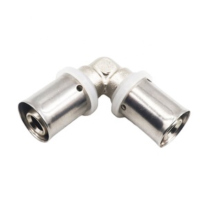 Raccord coudé égal en laiton PN16 à 90 degrés, résistant à la corrosion, avec surface plaquée pour le contrôle de l'eau basse pression - Product Image 1