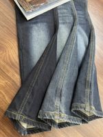 Tissu denim sergé noir tissé teint en fil, 65% coton, 33,5% polyester, 1,5% élasthanne, extensible et écologique, pour sacs de filles et de garçons