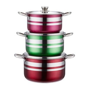 Chất Lượng Cao Nhà Máy Bán Buôn Nhà Bếp Nấu Ăn Nồi Thép Không Gỉ Đặt, Có Một Ba Lớp Dưới, Thích Hợp Cho Bếp Sử Dụng - Product Image 1