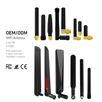 Antena de comunicación de alta ganancia y alta calidad de fábrica, 2.4g 5.8g, de goma, externa, 3Dbi 5Dbi 12Dbi, de largo alcance, para router wifi.