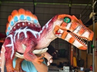 Marioneta de Mano de Espinosaurio Realista, Marioneta Interactiva de Dinosaurio para Niños, para Espectáculos en Interiores/Exteriores, Parques de Aventuras, Centros Comerciales