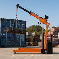 Grue mobile électrique de 2 tonnes avec mât fixe, palan de levage hydraulique de haute précision pour atelier intensif