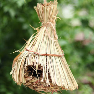 2026 Handgemaakt Gras Geweven Nest-Creatief Lotusgras Kalebas Vogelhuisje Tuin Decor Huisdier Vogel Nest Gras Geweven Vogelnest - Product Image 6