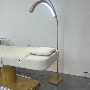 Moderno lujo personalizado grano de madera eléctrico mañana ajustable facial <span class=keywords><strong>cama</strong></span> pestañas <span class=keywords><strong>cama</strong></span> muebles conjunto para salón de belleza - Product Image 3