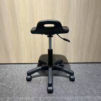 Chaise d'atelier de moulage intégrée en PU pragmatique avec support lombaire, tabourets rotatifs pour usine de magasin de chaîne de caissier de supermarché