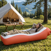 Canapé gonflable pliable, chaise longue portable en polyester, siège individuel pour salon, camping, plage, festival