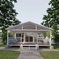Maison de conteneur extensible de luxe de 40 pieds avec 3 chambres à coucher, design portable et pliable, fabriquée à partir de matériaux de conteneur maritime