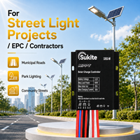 Contrôleur solaire MPPT 3262 3.2V 64W 30A Sukite robuste avec capteur de lumière intégré pour projet d'éclairage extérieur