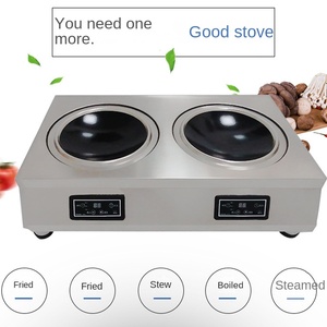 Cocina de Inducción Comercial de 3500W con Panel de Cerámica, Acero Inoxidable, Control Táctil, 2 Quemadores y Función de Vapor y Hervido - Product Image 4