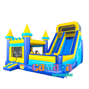 Combo de rebond extérieur et intérieur Maison de rebond humide et sec Château gonflable Maison de rebond gonflable avec toboggan Château gonflable - Product Image 1