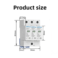 Parafoudre triphasé industriel Chint Nu6-II G 3P T2 40kA 275V