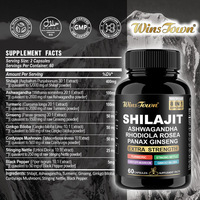 Capsules de Shilajit WinsTown 8 en 1, complément alimentaire pour l'énergie et la gestion du stress
