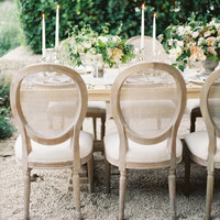 Chaises en bois de rotin antique à dos de canne à pied, de restaurant, de salle à manger de mariage, de chêne louis empilables, à prix d'usine