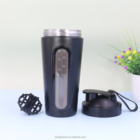 Bouteille shaker de haute qualité OEM ODM 700 ml en acier inoxydable 304 transparent, bouteille de protéines pour la salle de sport, isolation thermique de qualité alimentaire