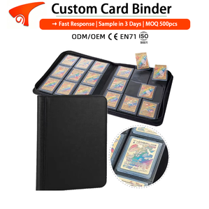 Torson 9 Pocket 252 Card Top Loader <b>Binder</b> PU <b>Leather</b> Waterproof Customizable Size Sports Trading Card Album TCG CCG Yugioh - Product Image 1