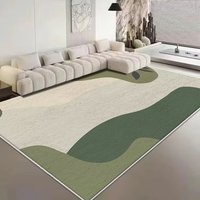 Tapis moderne à poils courts, design géométrique, fabrication mécanique, luxe léger, doux, antidérapant pour salon et maison