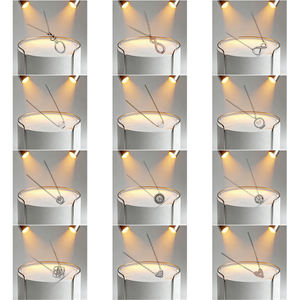 NUEVOS Aretes <span class=keywords><strong>de</strong></span> Plata <span class=keywords><strong>de</strong></span> Ley 925 con Corazón Dorado Brillante, Compatibles con Collares Originales, Joyería Fina para Mujer, Regalo DIY - Product Image 5