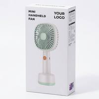 Boîte d'emballage en carton à fond à fermeture à pression personnalisée pour mini ventilateur portable - Boîte en carton blanc de qualité supérieure