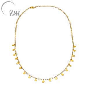 Collier pendentif étoile plaqué or en argent 925 UM Jewelry pour fiançailles, mariage, fête, cadeau unisexe/hommes/femmes, vente en gros NGTC - Product Image 1