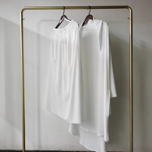 Robe de mariée décontractée pour femmes en polyester, deux pièces, grande <span class=keywords><strong>taille</strong></span>, manches longues, couleur unie, longueur cheville - Product Image 2